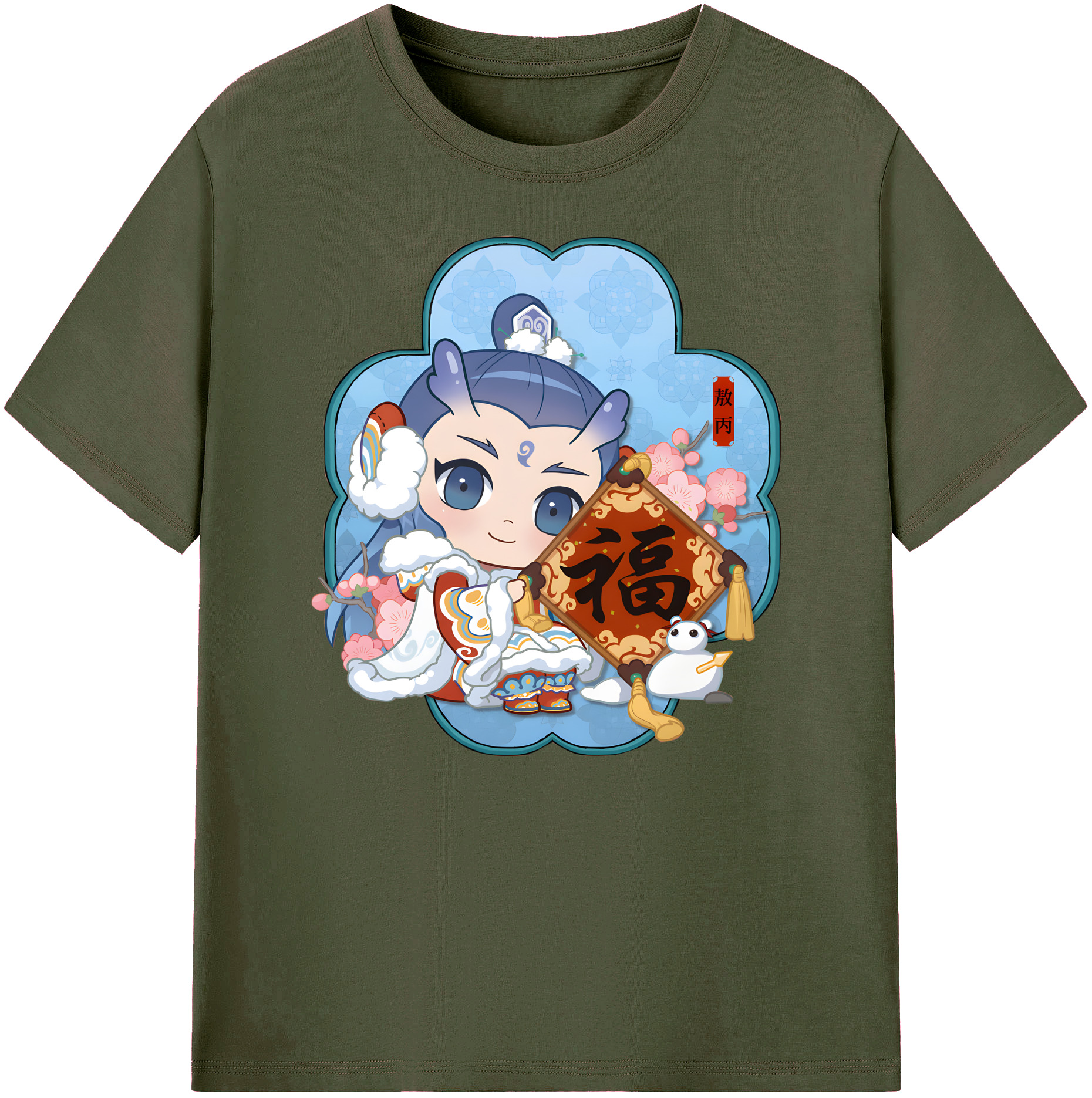 （画像用） Ne Zha 2 ナタ 魔童の大暴れ 綿100％ メンズ半袖Tシャツ｜肌触りやわらか＆通気性